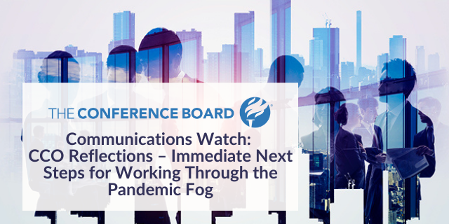 CCO Reflections: Immediate Next Steps for Working Through the Pandemic Fog
